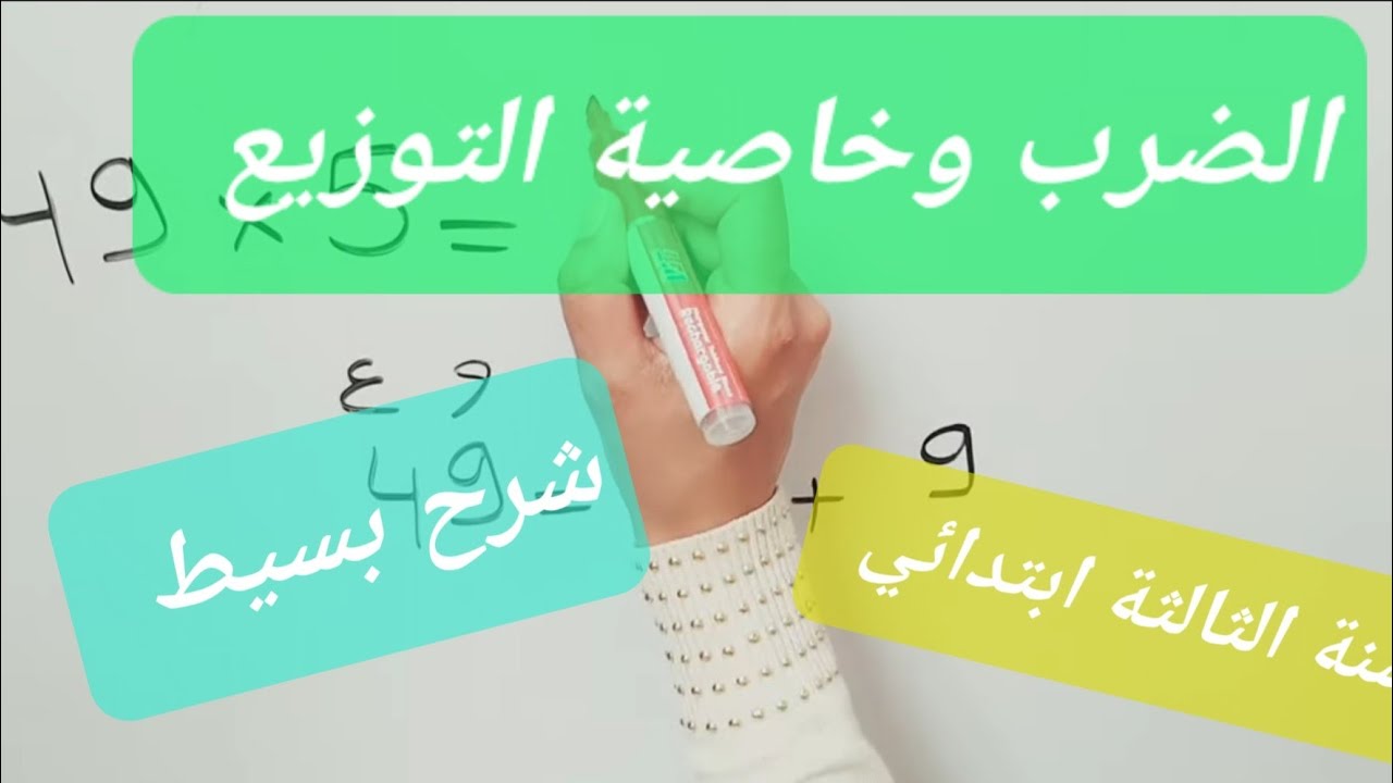 الضرب و خاصية التوزيع للسنة الثالثة ابتدائي