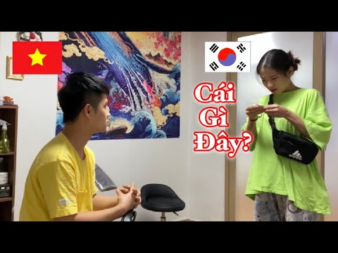 Video Gói bột mì và phản ứng của bạn gái Hàn | Cặp đôi Việt... - youtube