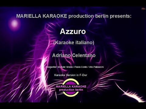 Adriano Celentano Azzuro Karaoke Version Adriano Celentano Azzuro Karaoke Version