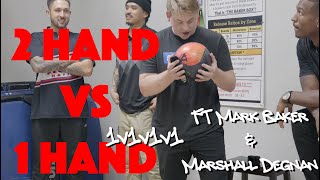 2 hand bowling w/ Mark Baker & a Storm SPI Solids Ball Roll Off