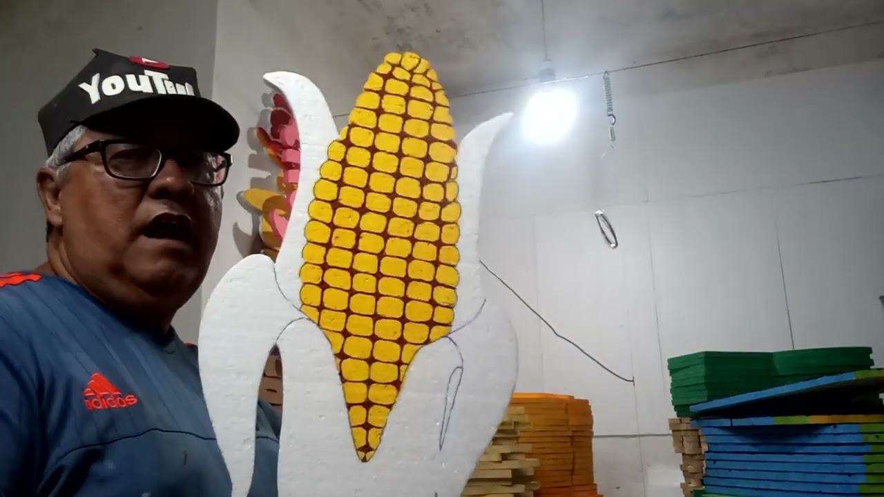 como fazer uma espiga de milho 🌽 de isopor apresentação passo a passo