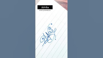 Sign advika#shorts #signature #autograph #calligraphy #handwriting #satisfying #viral #short #love
