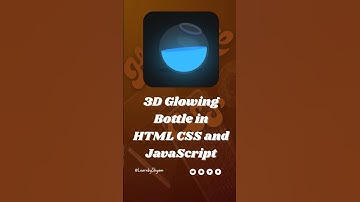 3D Glowing Bottle in HTML CSS and JS #html #coding