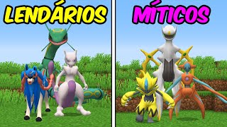 Pokémon Lendários VS Pokémon Míticos no Minecraft Pixelmon