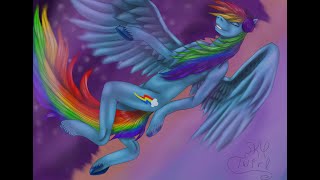 Drop the Clouds (MLP Speedpaint) (REDRAW) Krita