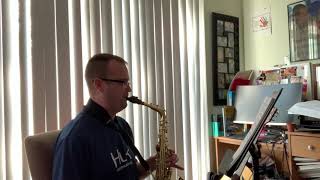 Alto saxophone Selected studies H. Voxman G Major Muller Allegro pg 11