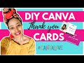 How to Create Thank You Cards with Canva and Canva Prints Your Online Business | Coach Dallas Gordon