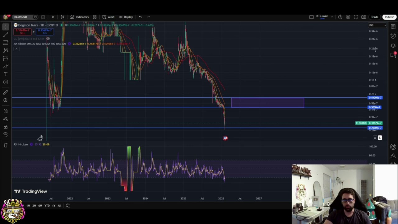 Dogelon Mars Crypto: Bearish Trend & Support Levels 