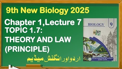 9Th Class Biology New Book 2025 || Chapter 1,Lecture 7 || Punjab Board 9th new Biology