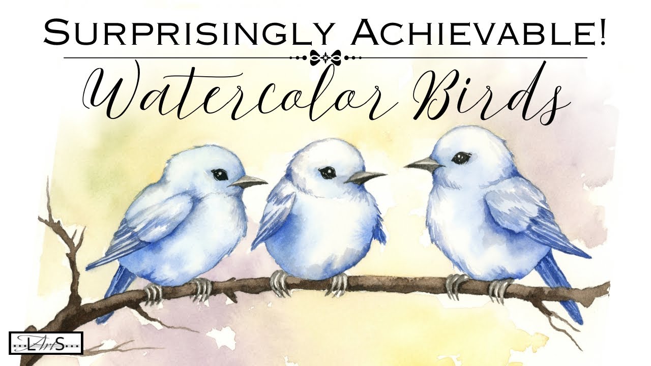 WHAT?! 😱 Complete STEP-BY-STEP Guide! How to Draw & Paint Cute Simple Birds Watercolor Bird Painting