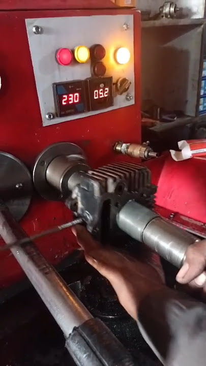 Motorcycle reboring cylinder piston fitting for diesel polish #subscribe #automobile #piston #spares