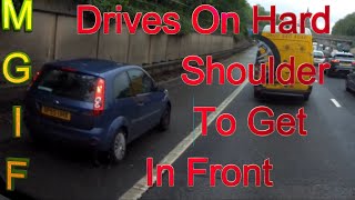 BP55 UHX  Queue Jumper Drives On Hard Shoulder On M67. MGIF.
