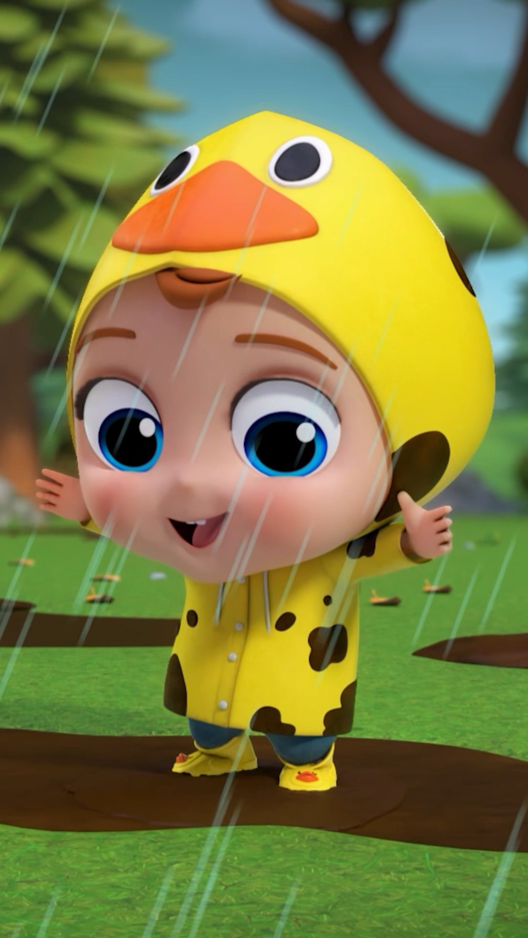 Fun in the puddles! ☔️ Rainy day stomp ☔️ #nurseryrhymes #babyjohn #babysongs #kids