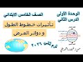 تأثيرات خطوط الطول ودوائر العرض الصف الخامس الابتدائي دراسات اجتماعية منهج 2026