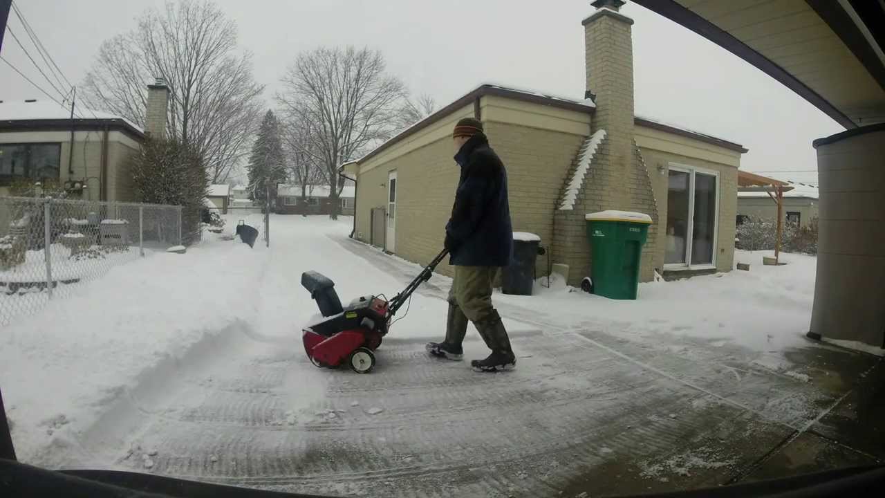 Snow Blowing Time Lapse - YouTube