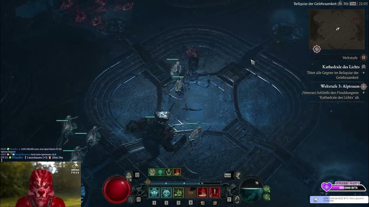 Diablo 4 [62] Kathedrale des Lichts Weltstufe 2 + 3 Necro LvL 52 diablo4 d4 gaming 