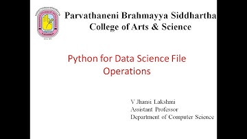 Python for Data Science File Operations