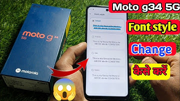 how to change font style in moto g34 5g | moto g34 5g font style change