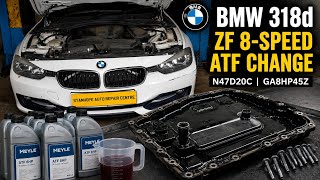 BMW F10 318d N47D20C — ZF 8-Speed Transmission Fluid Change & Oil Pan Replacement (Full Procedure)