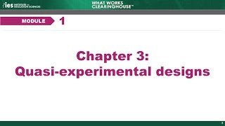 Module 1 Chapter 3 Quasi Experimental Designs Youtube