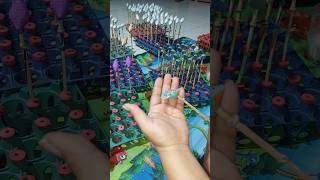 Proses pencelupan warna ungu lavender soft frog 3D model T-rex 4.3 cm hook #2/0