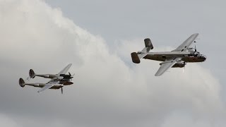Flying Bulls B-25 & P-38 Formation Demo Flying