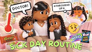 🤒FAMiLY SiCK DAY ROUTiNE! *SHE THREW UP! DOCTOR CALLED!* 😰 || Bloxburg VOICED Family Roleplay