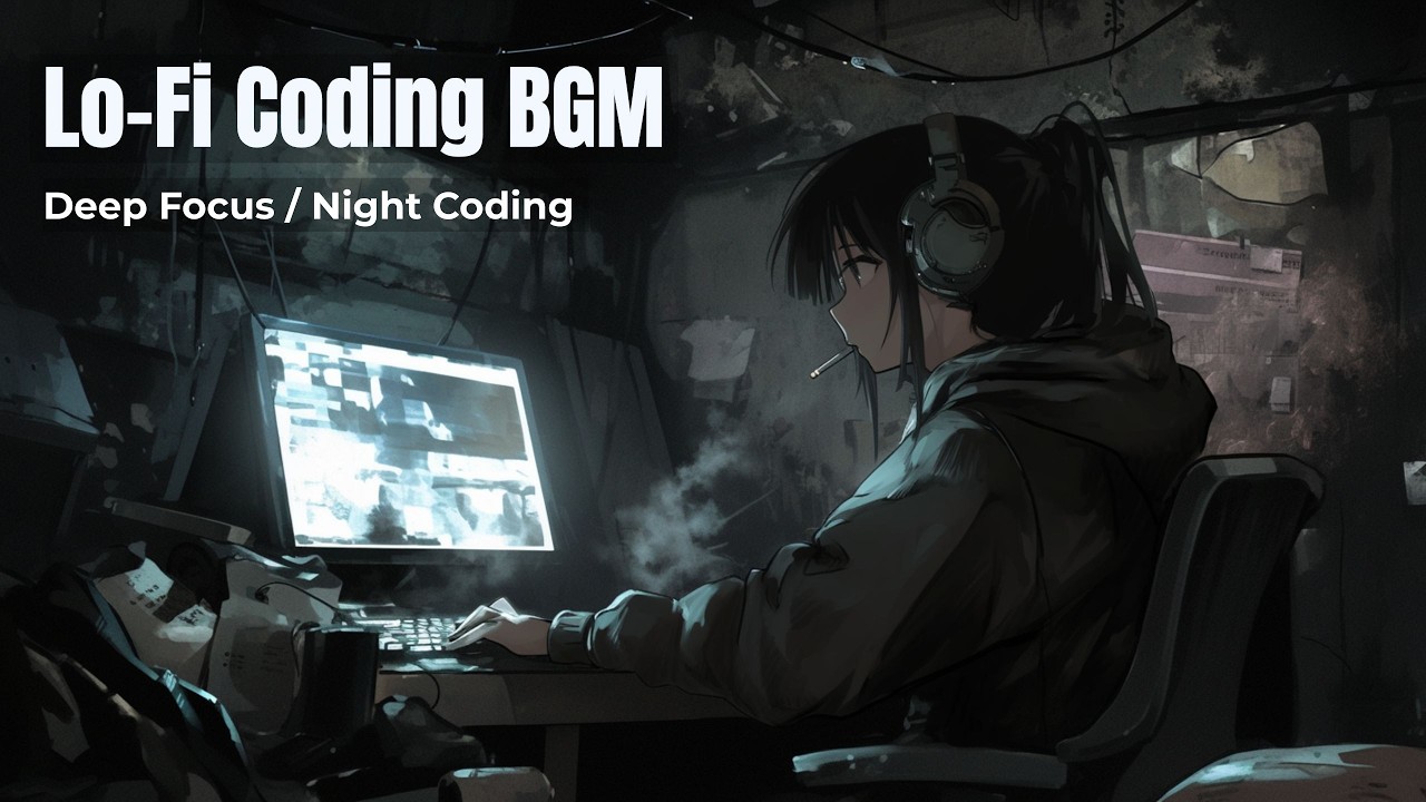 Deep Focus Coding Music – Dark Industrial Cyberpunk Tech BGM