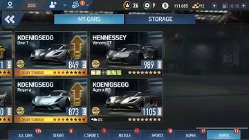 Cheat unlock all car KOENIGSEGG AGERA RS MAX-Need For Speed No Limits #SNKSQUAD
