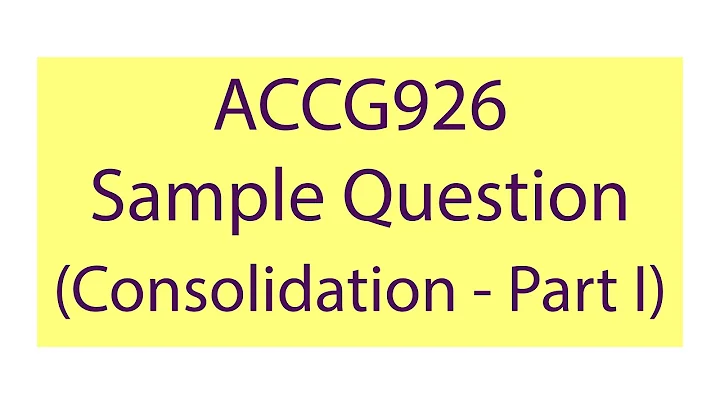 Consolidation   Part I