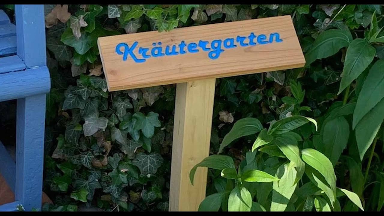 Gartenschild aus Holz selber machen