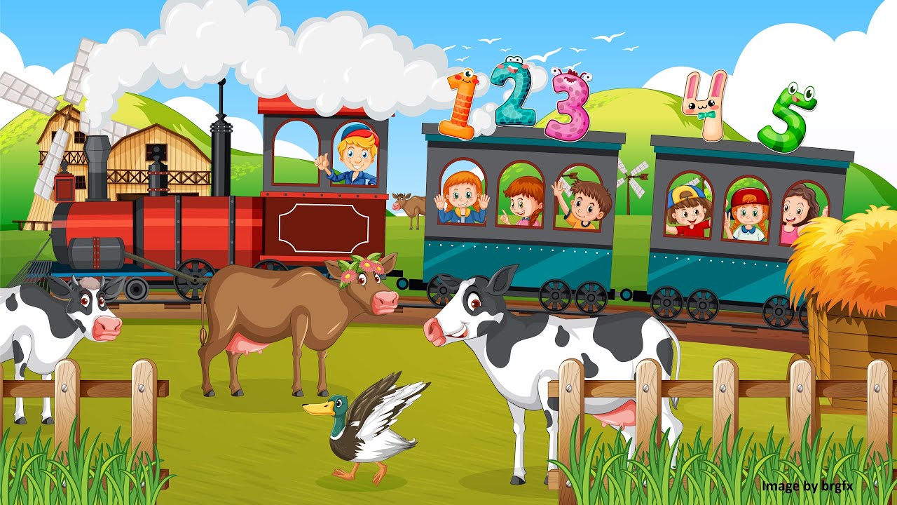 Learning Train Numbers Train | Learn Numbers 1 to 10 | Kids Educational Videos - YouTube