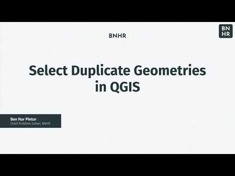 QGIS-এ একটি একক স্তরে ডুপ্লিকেট জ্যামিতি নির্বাচন করুন