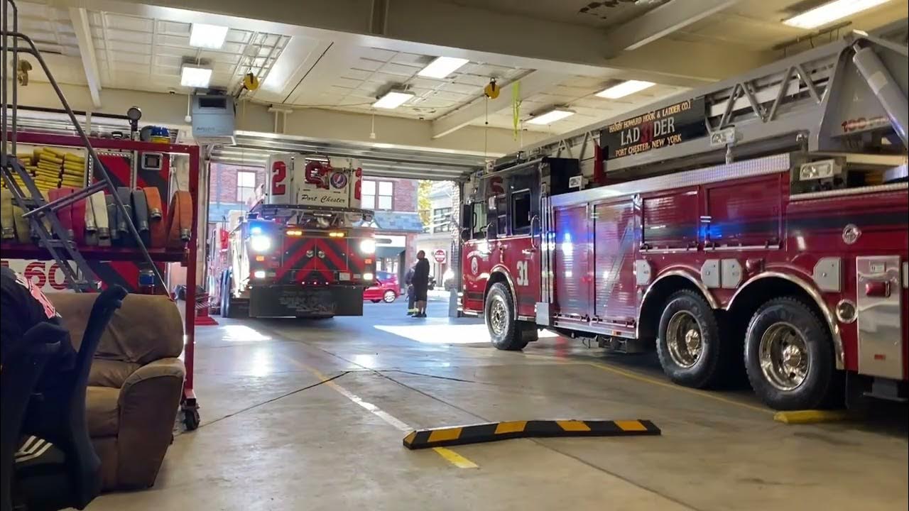 Port Chester Fire tower ladder 2 returning to quarters YouTube