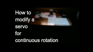 How to Modify a Micro Servo for Continuous Rotation