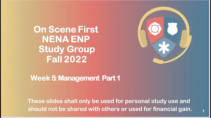 Fall 2022 ENP Study Group Week 5 Management Part 1