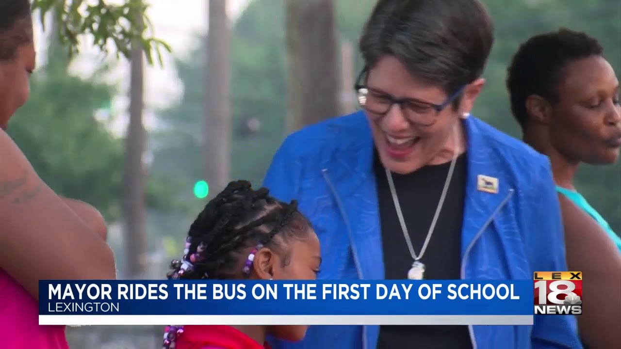 Mayor Rides the Bus on the First Day of School newspaper mockup