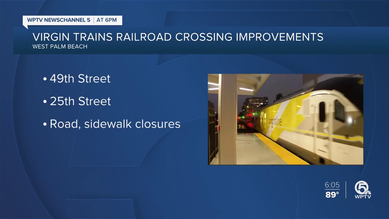 Virgin Trains USA plans safety improvements at railroad crossings in West Palm Beach