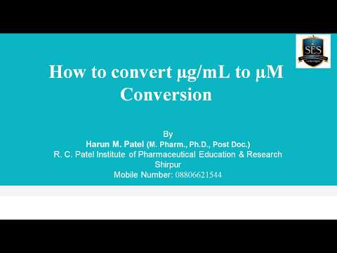 How to convert microgram per ml to micromol ..simplest way of calculation