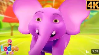 5️⃣ পাঁচটি ছোট হাতি 🐘 রঙের খেলা - বাংলা ছড়া গান 🎶 Bangla Counting & Colour Rhyme screenshot 3