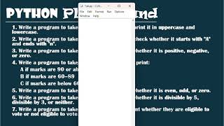 Strings and conditional statement practice questions