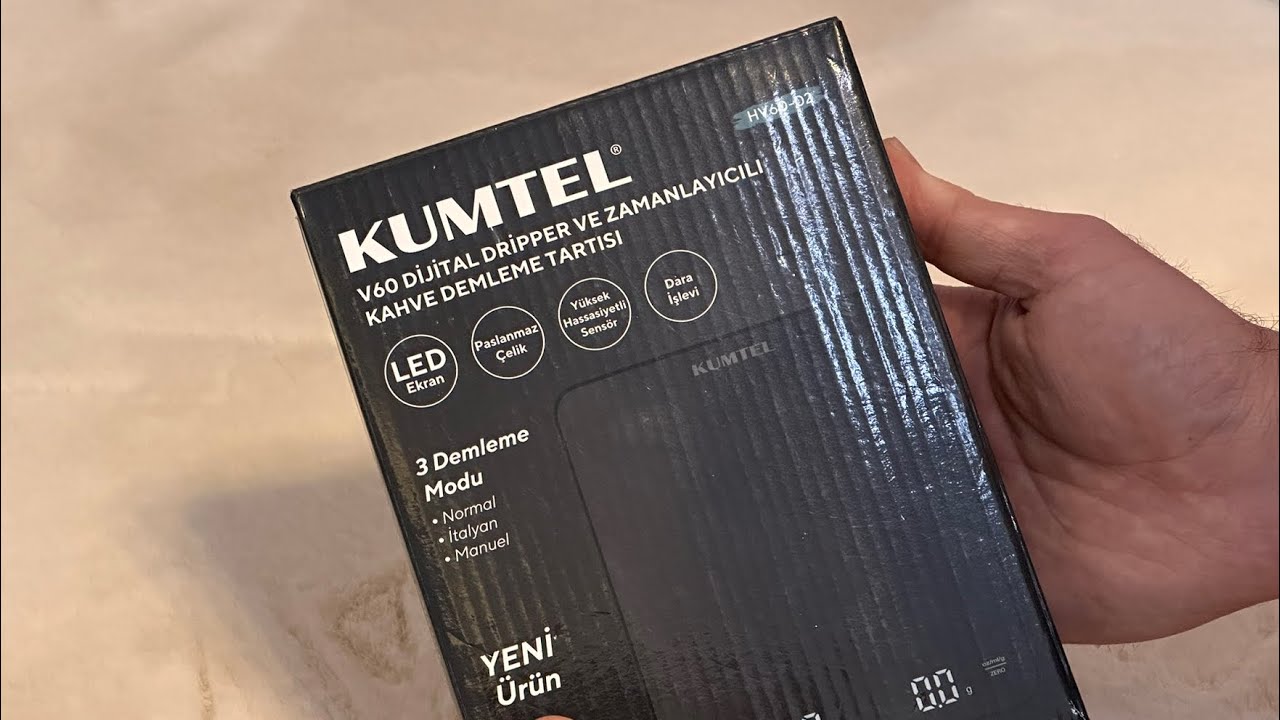 KUMTEL V60 HASSAS DEMLEME TARTISI “ KUTU AÇILIMI “ 