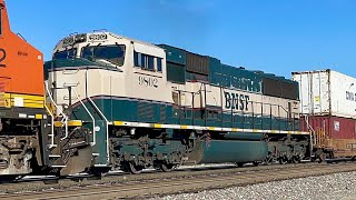 BNSF Executive Mac 9802! SD70MAC! EB Port Stack Train & Ethanol Train! Dolby Vision. 4KHDR! Information