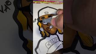 Watch me COLOR this King Von DRAWING