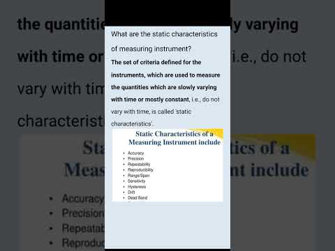 Static Characteristics Of