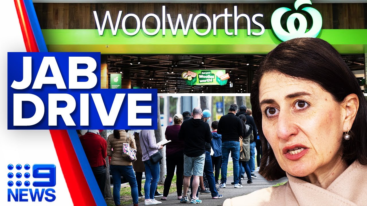 Gladys Berejiklian sets NSW vaccine target | Coronavirus | 9 News Australia