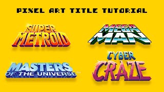 How to make 3D Title Lettering? | Pixel Art Workflow screenshot 1