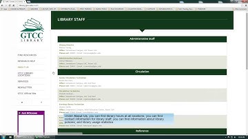 GTCC Library New Web Page Tutorial