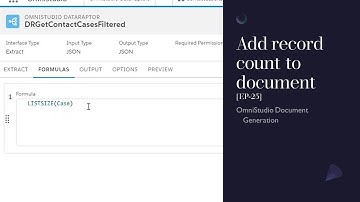 Add record count to DataRaptor to display in OmniStudio document generation [EP-25]