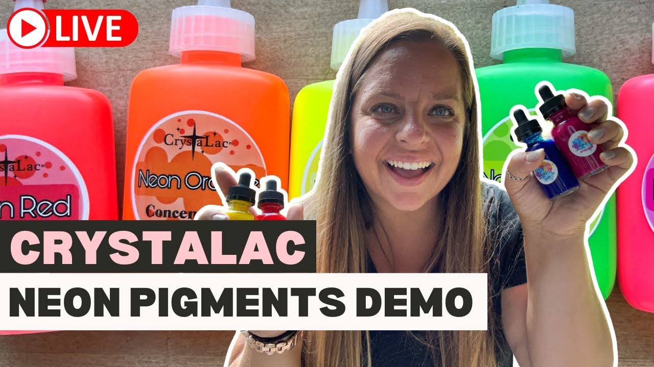 🔴[NEW] CrystaLac Inks with Neon Pigments // LIVE Craft with me